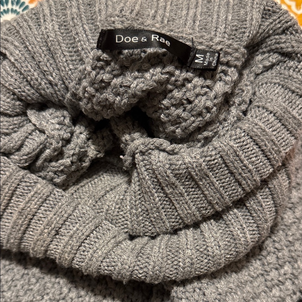 Doe & Rae Charcoal Knit Pullover Sweater